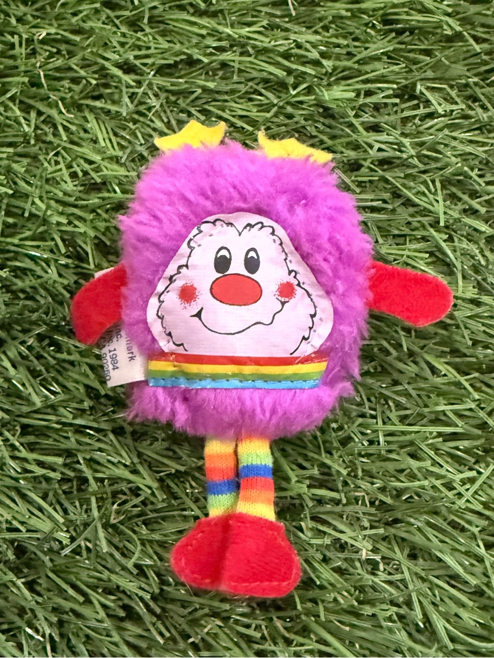 Rainbow Brite "I.Q." purple sprite mini plush - Vintage 1983/1984